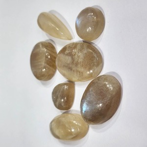 Pierres précieuses en pierre de lune africaine naturelle de haute qualité, finement polies, de formes variées, pour la fabrication de bijoux, matériau en cristal de diamant - Product Image 2