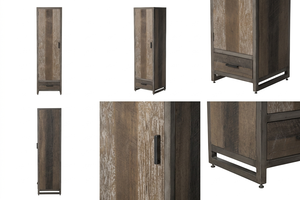 Cicino <b>Small</b> Solid Wood Side Cabinet Minimalist <b>Storage</b> Cabinet for Narrow Space Apartment and Hotel Interior - Product Image 6