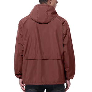 New Design <b>Light</b> Weight Rain <b>Jacket</b> High Quality Solid Color Zipper Closure Outdoor <b>Men</b> Waterproof Windbreaker <b>Jackets</b> - Product Image 2