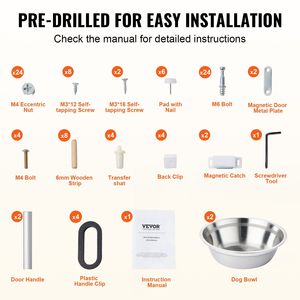 ที่วางชามอาหารสุนัข2ชั้นพร้อมตู้เก็บของเล่นและอาหาร - Product Image 4