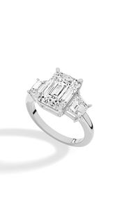 Anillo de Diamantes Cultivados en Laboratorio con Corte Esmeralda y Baguette de Primera Calidad, Oro de 14K, Proveedor de Joyería Fina al por Mayor OEM - Product Image 4