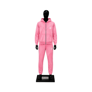 Conjunto Deportivo Rosa para Hombre, con Logotipo Personalizado, Sudadera con Cremallera Completa y Pantalones Jogger, Ropa Deportiva Urbana, Informal, para Gimnasio y Entrenamiento, Venta al Por Mayor, OEM - Product Image 1