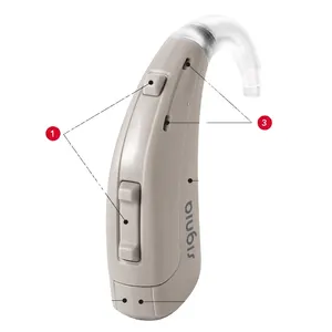 8 channel Digital BTE hearing aids, signia lotus prompt BTE hearing aid small size economical bte hearing aids