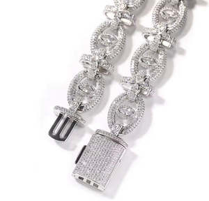 Iced Out 925 <b>Silver</b> Floral Cuban Bracelet Round Cut VVS Moissanite Diamond Luxury Flower Link Bracelet <b>For</b> <b>Men</b> Women - Product Image 2