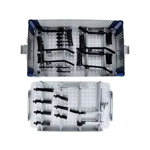 Kit d'instruments orthopédiques pour traumatismes, ensemble d'outils de chirurgie de la colonne vertébrale DC-PK-0055, jeu de vis cannelées de 6,5 mm pour lombaire et cervical - Product Image 1
