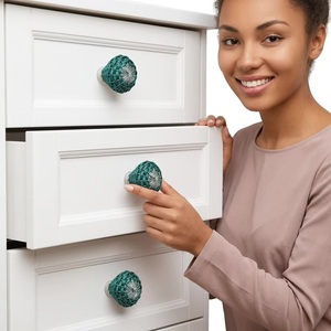 Modern Wood Furniture Handles and Ceramic Knobs for Kitchen Bedroom Bathroom Cabinets Dressers <b>Wardrobes</b> - Product Image 4