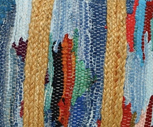Bolso Tote de Yute Tejido a Mano, Multicolor, Estilo Bohemio, Abierto, Bolso de Hombro para Mujer, Ecológico, con Patrón de Letras, para Viaje - Product Image 2