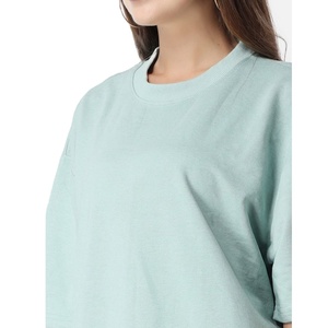 Recién llegado, nueva camiseta de verano para mujer, camiseta de manga corta de algodón ajustada de Color sólido para mujer de BD - Product Image 2