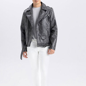 Good Quality Factory Outlet <b>Men's</b> PU Leather <b>Jacket</b> Regular Fit Great Personality Fast Delivery <b>Men's</b> Biker Leather <b>Jacket</b> - Product Image 4