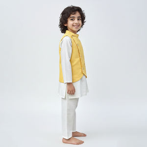 Ensemble Kurta Pyjama en Coton de Haute Qualité pour Garçons avec Veste Brodée Imprimée, Tenue Traditionnelle Ethnique pour Enfants, Prix Export - Product Image 3