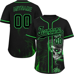 Custom Black Black-Pink 3D Pattern Design Tropical Palm <b>Leaves</b> Authentic Baseball Jersey - Product Image 3