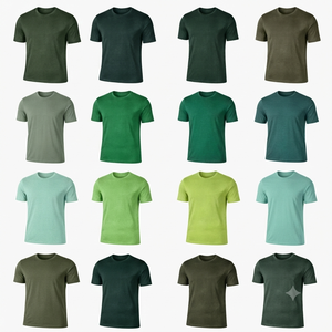 เสื้อยืดคอกลมแขนสั้นผ้าฝ้ายวินเทจสีพื้น รองรับการปรับแต่งลวดลายได้หลากหลาย - Product Image 5