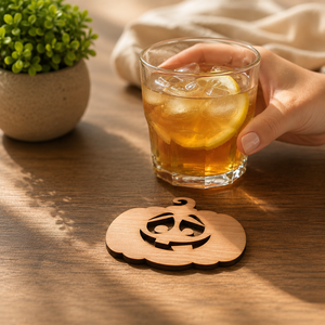 Abstract Bubble Pattern Laser Cut Solid Wood <b>Square</b> Coaster Handcrafted Heat Resistant 6mm Thick Modern Drink Mat <b>Table</b> - Product Image 2