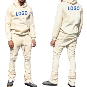 Custom Slim Fit Flare Sweatsuits para los hombres Sólido para Puff Imprimir Pantalones de chándal con capucha Conjunto de chándal acampanado Diseño para el invierno - Product Image 1