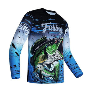 Camiseta de Pesca para Hombre, Precio al por Mayor, Cómoda, 100% Poliéster, Transpirable, de Secado Rápido - Product Image 1