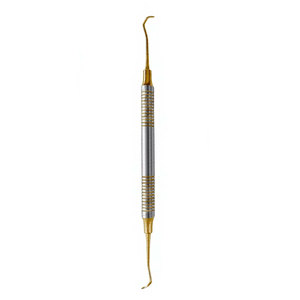 Curette parodontale Premium Scaler Pro avec manche creux doré, instrument dentaire en acier inoxydable allemand, hygiène dentaire professionnelle - Product Image 5