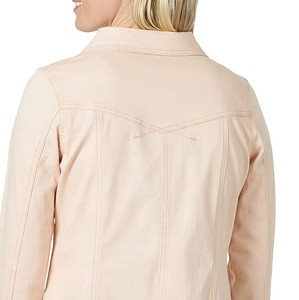 Women <b>Denim</b> <b>Jacket</b> Dark Blue Classic Fit Casual Button Closure Vintage Style Cotton Breathable <b>Lightweight</b> Fashion Outerwear - Product Image 4