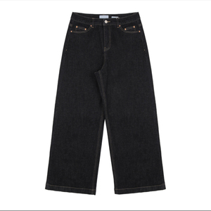Pantalon en jean décontracté pour homme 100 % coton, coupe large, été, qualité supérieure, avec cordon de serrage, respirant, léger, tricoté – Vente en gros - Product Image 1