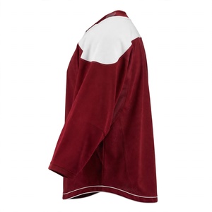 Maillot de hockey sur glace unisexe, couleur personnalisée, col en V, manches longues, blocs de couleur, respirant, polyester, coupe classique, vêtements de sport - Product Image 3