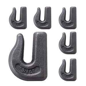 Gancio di traino per impieghi gravosi da 3/8 pollici in acciaio forgiato G70, confezione da 6, saldabile, per benna posteriore del trattore, compatibile con trattori - Product Image 1