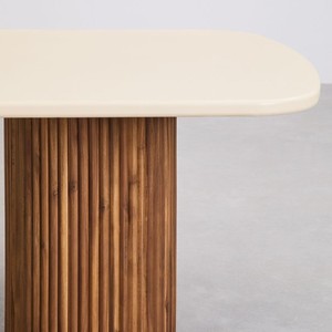 Mesa de comedor rectangular Vandana Grand Flux en cemento y madera de acacia - Product Image 5