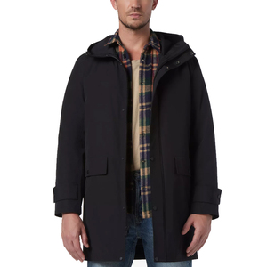 Parka matelassée imperméable longue tendance pour homme, noire, en toile, grande taille, pour l'hiver et les activités de plein air - Product Image 4