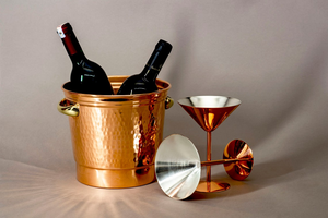 copper <b>goblet</b> soft finish copper <b>wine</b> glass elegant brushed copper <b>goblet</b> modern brushed copper glass thick wall copper <b>wine</b> - Product Image 5