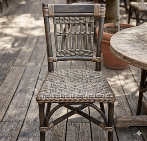 Silla de bistró de ratán natural hecha a mano, silla de comedor de mimbre vintage, muebles de patio resistentes a la intemperie para cafetería, hotel, jardín. - Product Image 3