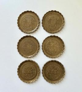 Decorative Metal Coasters With Unique Pattern Design For Home <b>Bar</b> Accessories And Tabletop Protection Solutions - Product Image 3