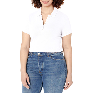 Classic Stylish <b>Womens</b> Polo Shirts V Neck Short Sleeve Fashion Shirt For Ladies Luxury Party Wear Summer High End Garment - Product Image 3