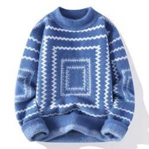 Cardigan long en tricot surdimensionné unisexe personnalisé, motif quadrillé, pull à manches longues doux pour hommes et femmes - Product Image 5