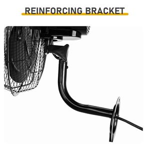 18-Inch High Velocity Wall Mount Fan 3 Speed Oscillating 4592 CFM Industrial Ventilation 70 Degree Wall Fan Wall Mounted Fan - Product Image 6