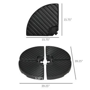 Base per Ombrellone Quadrato da Giardino in Acciaio Inossidabile per Patio, Ristorante, Hotel, Spiaggia, Piscina, Raggio 3m, Struttura in Acciaio - Product Image 3