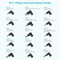 Chargeur universel pour ordinateur portable 65W avec 15 embouts pour Dell HP Asus Acer Samsung Toshiba Lenovo IBM Sony Notebook Ultrabook Chromebook