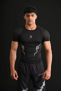 Black Men's Short Sleeve Crew Neck T-Shirt with Dragon Print Logo Embroidery Feathers Quick Dry <b>Polyester</b> Elegant Casual Wear - Product Image 5