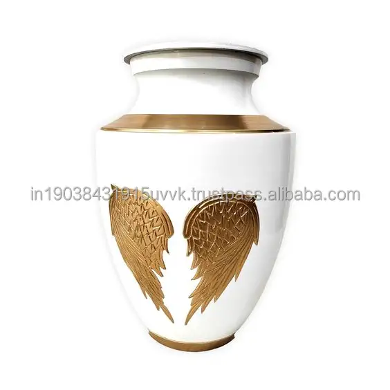 Luxury Cremation Urn At Bulk Production price Amazing Style Wings Cremation White Color By Amaz Exports OEM ODM Customized