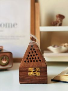 Brûleur d'encens en bois éblouissant, parfait pour des soirées mémorables, avec un style culturel et un support thermique équilibré - Product Image 3
