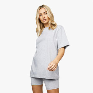 Tela de Jersey 100% Algodón Ecológica al por Mayor, con Logotipo Personalizado, Corte Holgado, Talla Grande, Unisex, Estilo Hip Hop, para Verano - Product Image 1