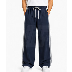 Modern Baggy <b>Trousers</b> <b>For</b> <b>Men</b> Relaxed Oversized Fit <b>Wide</b> <b>Leg</b> Style Adjustable Drawstring Waist Casual Soft Pants Wholesale - Product Image 3