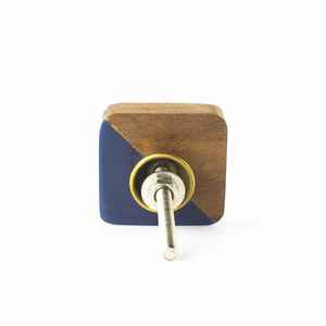 Blue Eco-Friendly Resin Square <b>Knob</b> for Cabinet Dresser Furniture-Customizable Size & Color Handmade Coastal Design <b>Door</b> Mount - Product Image 6