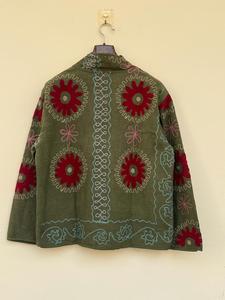 Suzani TNT Jacket <b>Vintage</b> Uzbek Embroidered Boho <b>Coat</b> Floral Short Jacket Ethnic Festival Outerwear - Product Image 6