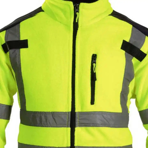 Chaqueta de Seguridad de Alta Visibilidad Clase 2 Reflectante Amarilla y Negra de Forro Polar para Trabajo - Product Image 6