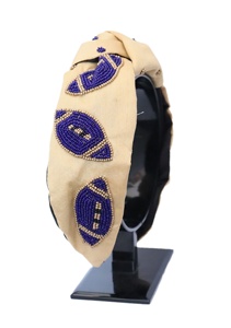 Bandeau perlé léger et confortable pour le jour du match, idéal pour le football, pour femme, fait main, rembourré en velours, bandeaux de sport 2026 - Product Image 5