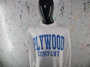 Sudadera de cuello alto PLYWOOD COMPANY WHITE 100% azul cielo con apliques bordados, sudadera de cuello ancho con hilos finos - Product Image 5