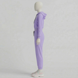 Conjunto Deportivo de Dos Piezas para Mujer, Estilo Jogger, Lavado, 100% Algodón, Hombros Caídos, Venta al Por Mayor, Nuevo - Product Image 5