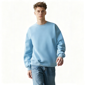Sweat-shirt à capuche en coton marron pour homme, coupe classique, couleur unie, pull décontracté, tricot d'hiver, manches classiques, style hip-hop, service OEM - Product Image 3