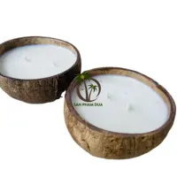 COCO CANDLES-Vela de COCO NATURAL, cera de soja, de Palma, hecha a mano, con aromas personalizados para regalo