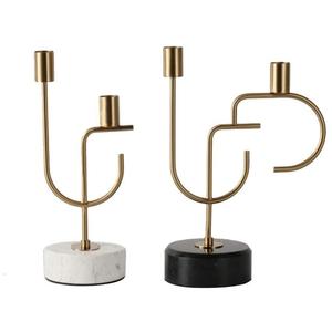 Porte-bougie moderne en métal pour trois bougies, support décoratif de table, porte-bougie minimaliste, table à manger contemporaine, salon - Product Image 5