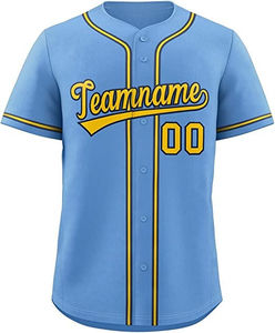 Maillots de baseball personnalisés en polyester 100% imprimé, unisexe, à séchage rapide, prix usine, meilleure qualité, vente en gros - Product Image 1