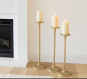 Ensemble de 3 grands chandeliers décoratifs modernes en métal pour bougies pilier, pour décoration, au meilleur prix - Product Image 3